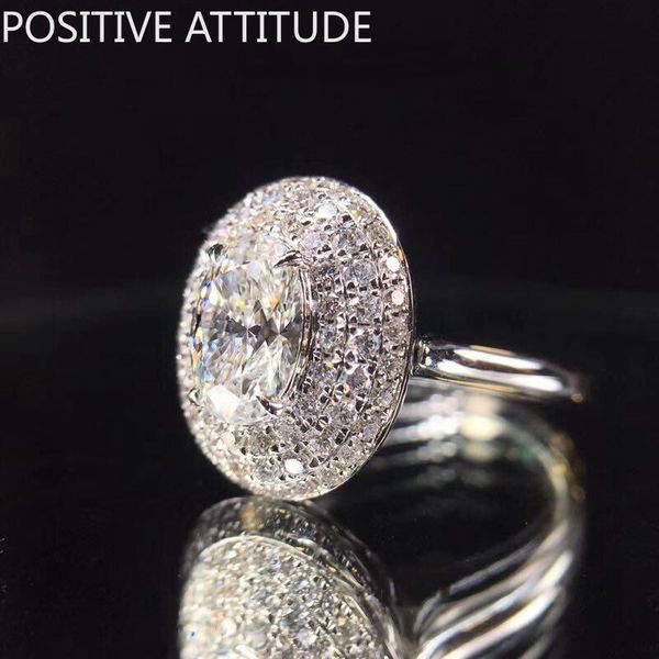 

ladies fashion oversized aaaaacz oval 2020 ring new wedding engagement gift shiny jewelry, Slivery;golden