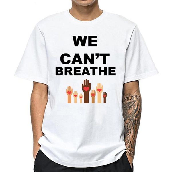 

men's t-shirt i cant breathe american printing season men's t-shirt summer short sleeves in europe and america i can't breath, White;black