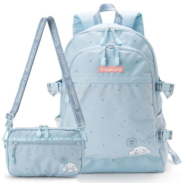 

new fashion casual cartoon blue cinnamoroll dog canvas bag girls school backpack bags travel bag women rucksacks