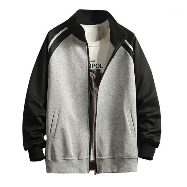 

vogue jaqueta men's autumn winter casual baseball jacket coat outwear breathable zipper patchwork outdoor jackets man1, Black;brown