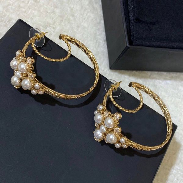 

fashion brand have stamps moon designer earrings for lady women party wedding lovers gift engagement luxury jewelry for bride with box, Golden;silver