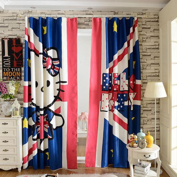 

new 2020 factory selling the sitting room children bedroom cartoon 3d digital printing blackout shade windows curtains