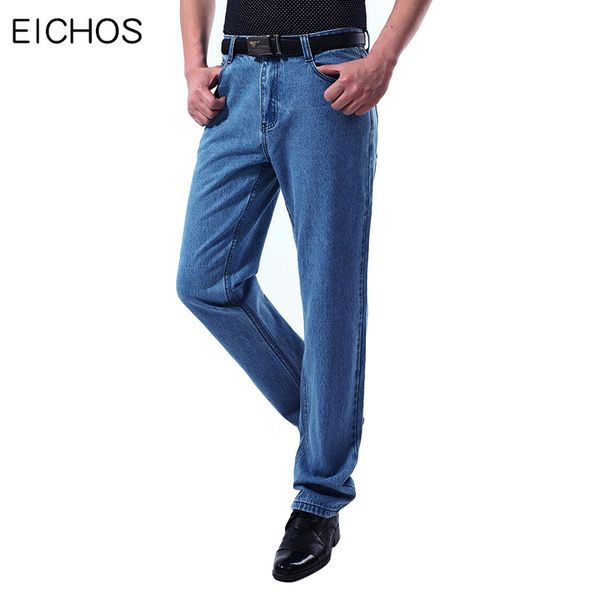 

new 100% cotton jeans men classic vintage straight washed denim pants for men autumn casual overalls denim 201111, Blue