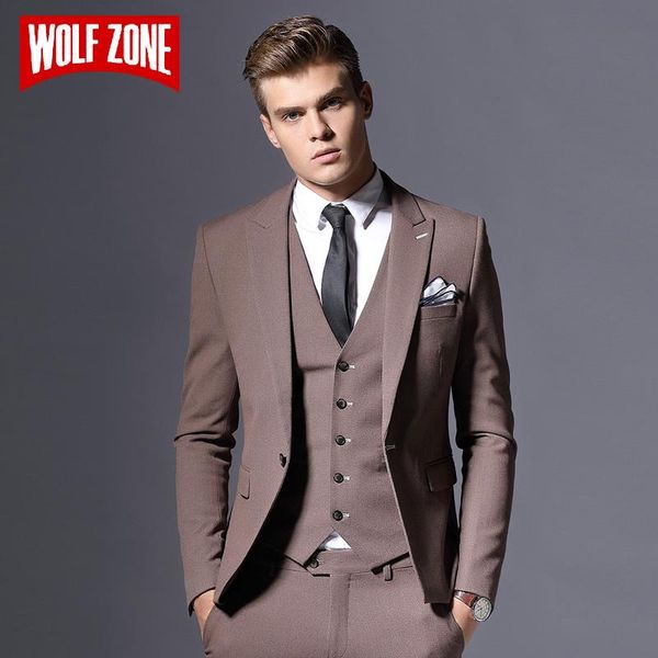

men's suits & blazers sale brand mens suit jacket formal business blazer men groom three pieces slim fit party clothing single button w, White;black