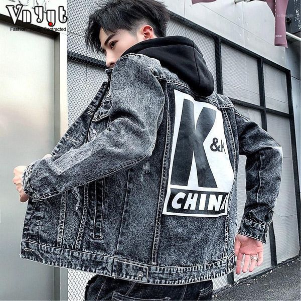 

wholesale 2020 men's personality casual jacket autumn winter korean denim brand autumn sweater thicken teenagers denim jacket1, Black;brown