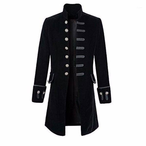 

prince coat steampunk middle ages men goth coat overcoat full sleeve keep warm wind long costumes coats halloween cosplay1, Tan;black