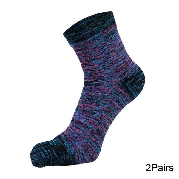 

2pairs daily casual elastic wicking for running sports mini crew men toe socks fashion cotton blend athletic soft five finger1, Black