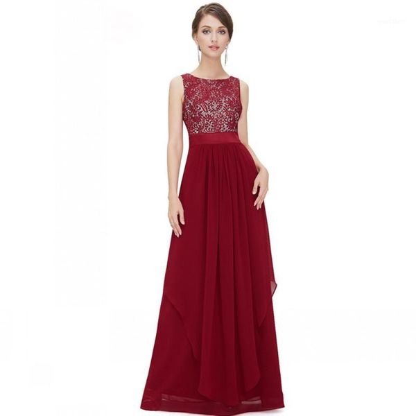 

summer lace mesh christmas xmas dress 2020 elegant women sleeveless o-neck dress party formal high waist lace maxi dresses1, Black;gray