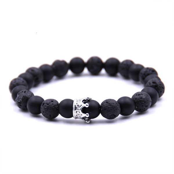 

women 2pcs couples king for men adjustable howlite cz crown queen 8mm beads bracelet