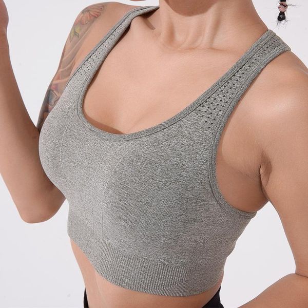 

gym clothing seamless sports bra with chest pad high impact crop women summer breathable yoga workout running activewear1, White;black