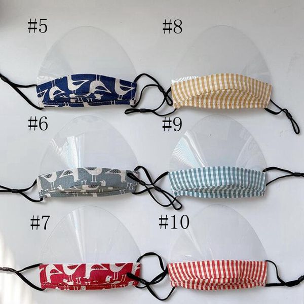 

factory 10 styles transparent women men deaf mute anti-fog breathable washable mask fashion dustproof cotton face cover yya373