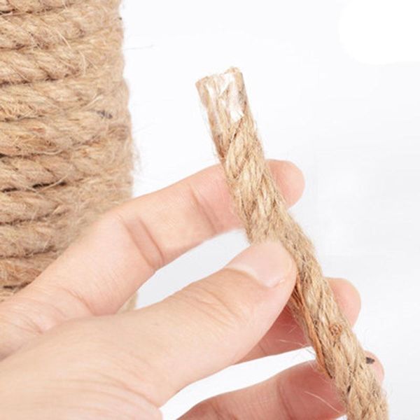 

10m natural brown jute rope twine string cord shank craft 4/6/8/10mm jute baker twine burlap string rope party, Black;white