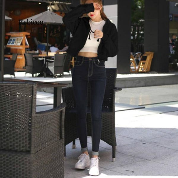 

women autumn spring drawstring hooded long sleeve hoodie sweatshirts zip up crop casual jacket zipper coat outwear new, Black;brown