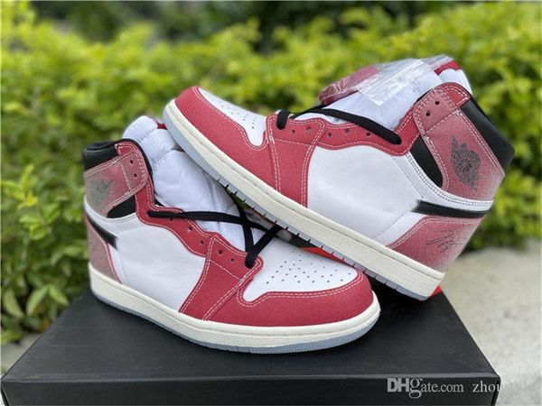 

release air authentic trophy room 1 high og sneakers white varsity red sail black retro men 1s outdoor sports shoes with original box 40-47