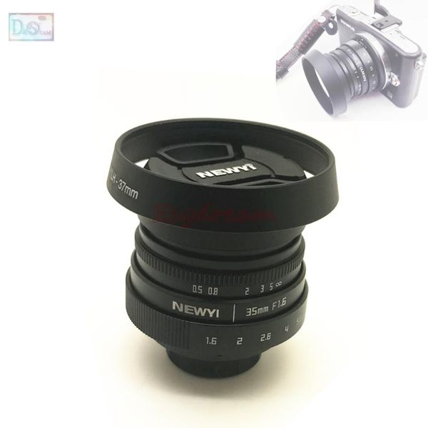 

35mm f1.6 manual lens + c mount adapter + macro rings kit for fujifilm fx olympus m43 sony e mount nikon 1 pentax q camera