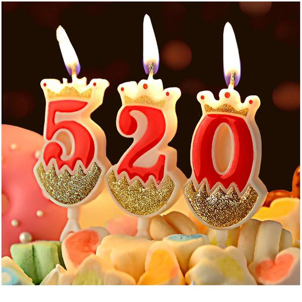 

1 pcs multi color mini digital 0-9 glitter cute egg birthday candles smoke-cake candle decoration kids child party bbypif