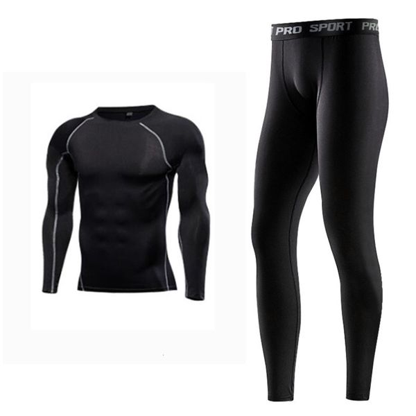 

spring summer fitness and suit men's basketball training tight quick dry clothes running sports long sleeve pants, Gray