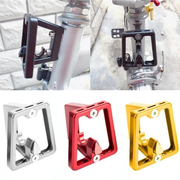 

aluminum alloy folding bike front carrier block bag bracket holder for brompton folding cycling bike accessories parts