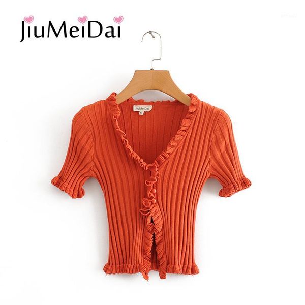 

women's sweaters jiumeidai women spring pullover short knitted female fashion v-neck striped red sweater girl sweat party sweaters, White;black