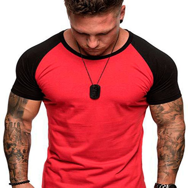 

patchwork t shirt men men's casual cotton short sleeve tees slim fit hip-hop summer tee shirt kg-399, White;black