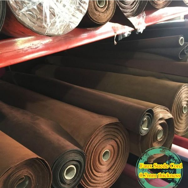 

0.7mm polyester faux suede cord suedette ultra microfiber fabric diy bag/cover dressmaking cloth patch chaps 1m1, Black;white