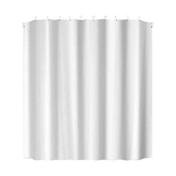 

waterproof thickened washable white peva hanging shower curtain home l with grommet holes solid anti splash quick drying