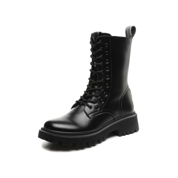 

boots 2021 autumn early winter shoes women motorcycle genuine leather cool young ladies street ankle a3029, Black