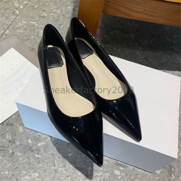 

womens dress shoes ponited toes casual wedding shoe lady shallow mouth flat shoes italy slip on stud spikes chaussures plates, Black