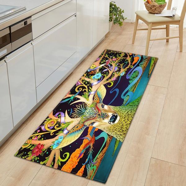 

entrance doormat kitchen carpet printing decorative home balcony hallway floor long rug bathroom water absorption anti-slip mat1