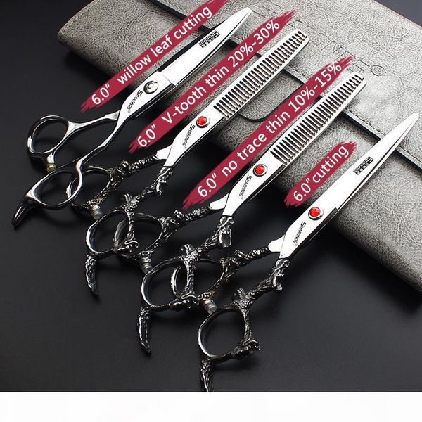 

440chair scissor barber shop hair stylist special hairdressing scissors 6 inch cutting seamless scissors thinning willow shears