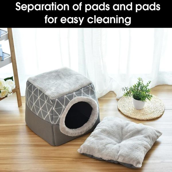 

warm pet dog cat bed soft nest dual use cat sleeping bed pad winter warm pet cozy beds kennel for sm bbysnn
