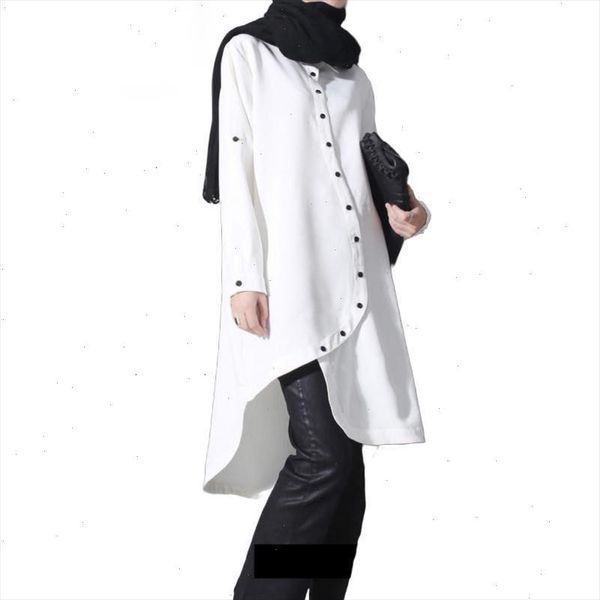 

women shirt dress long loose asymmetric irregular women dress winter hem thick cotton dress shirt plus size spring, Black;gray