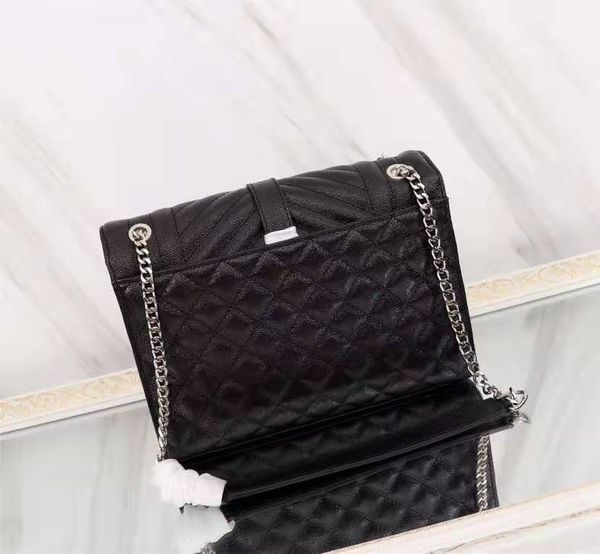 

designer handbags envelope genuine caviar leather women bag with chain