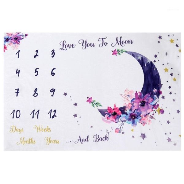 

newborn baby monthly growth milestone blanket boy girls kids background cloth cover blankets pgraphy prop accessories1