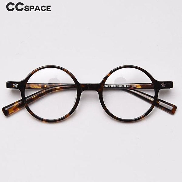 

fashion sunglasses frames 49424 acetate plate glasses retro round men women optical computer, Black