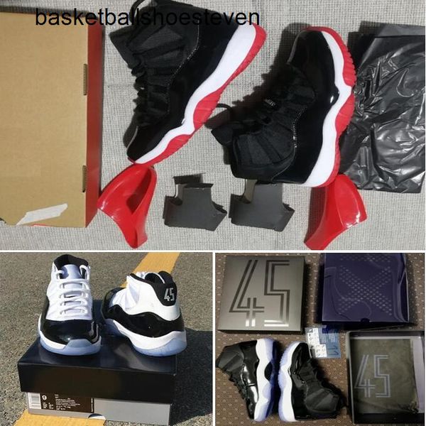 

2021 11 2020 bred 11s concord 11 space jam legend blue gym red 11s carbon fiber wholesale with box men women basketball shoes