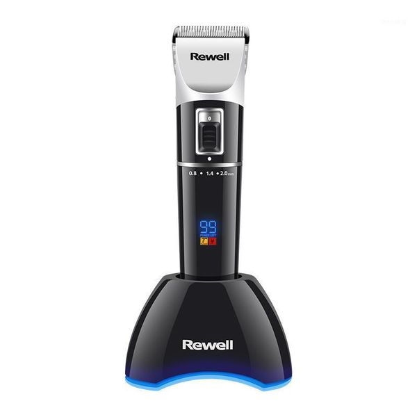

professional hair clipper for barber rechargeable shaving hair trimmer cutting lcd display machine haircut titanium blade1