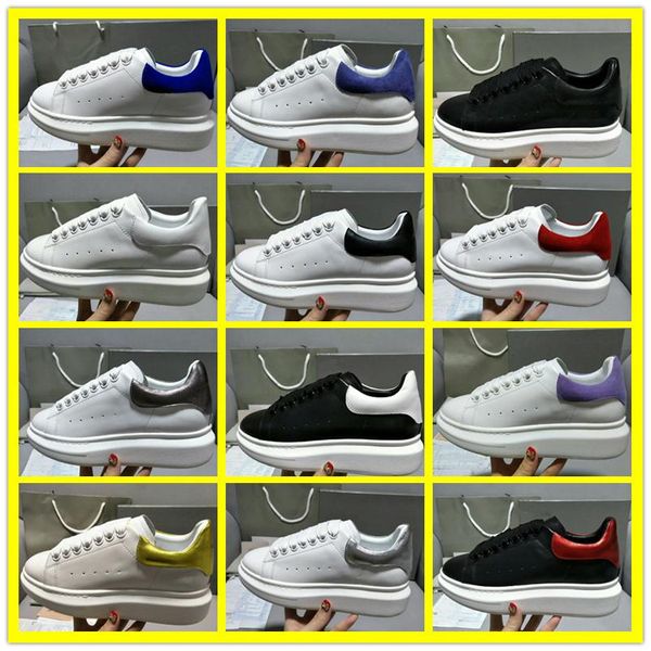 

a1 stylish men women sneaker casual shoes real leather sneaker italy shoe velvet sneakers chaussures, Black