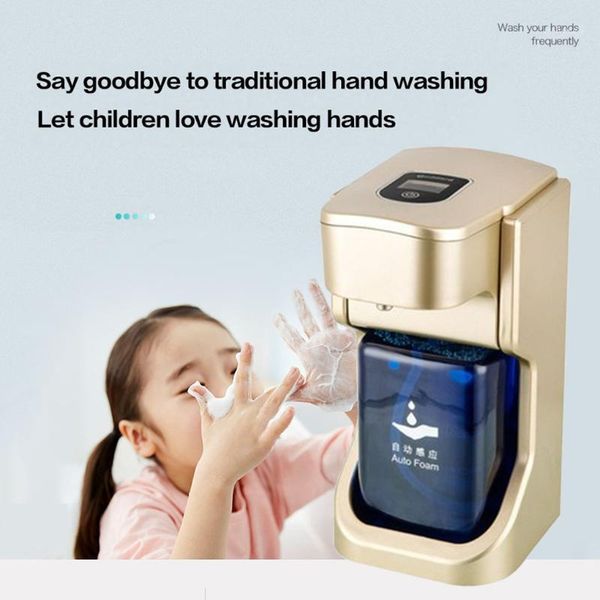 

touchless soap dispenser home bathroom kitchen contactless ir sensor soap dispenser machine, gold1