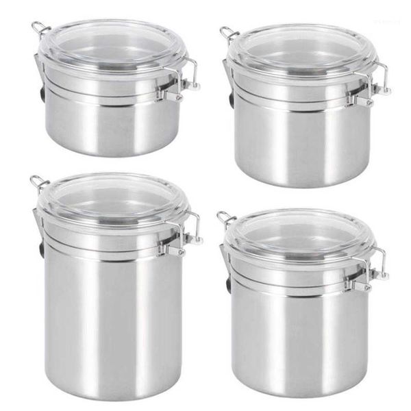

stainless steel coffee beans sealed jar storage container for sugar cereals
