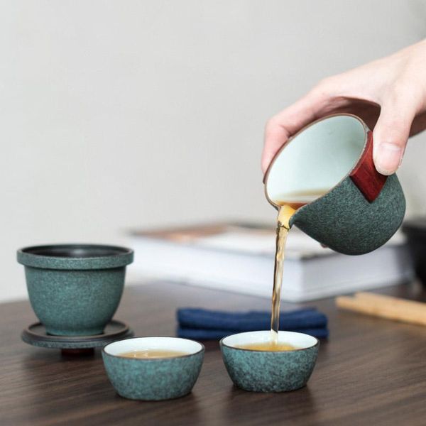 

luwu ceramic teakot gaiwan с 2 чашками чайных наборов портативный туристический чай с дорожной сумкой jllccp