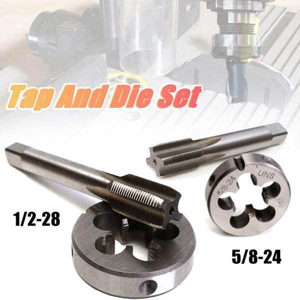 

5/8-24 unef hand tap & round die set alloy steel right hand tapping cutting tool1