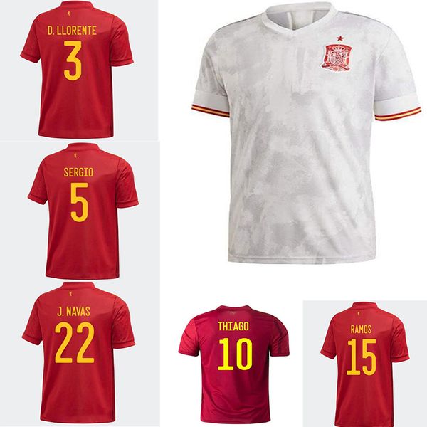 

20 21 spanish football fan jersey 2020 2021 uniforme de fútbol ramos thiago a.iniesta men kids hombres mujeres niños baby football shirt, Black;yellow