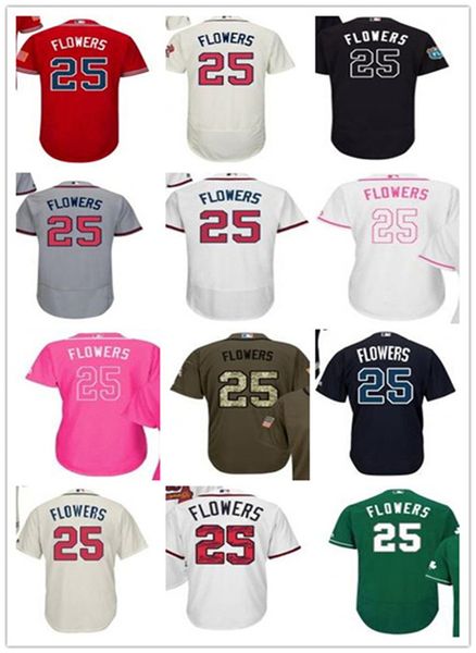 

custom atlanta brave leave name number 25 tyler flowers baseball jersey men women youth jerseys, Blue;black
