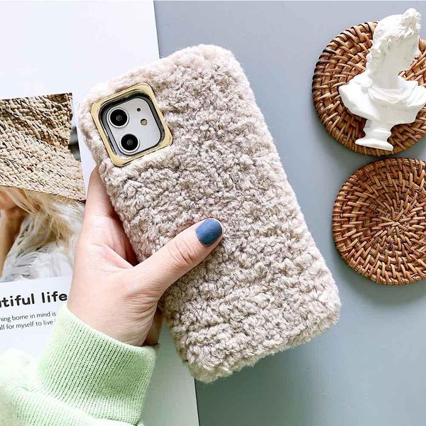 

теплый пушистый чехол для iphone 6 7 8 plus x xr xs max 11 pro тедди вьющиеся волосатые для iphone 11 wmtndq dh_niceshop