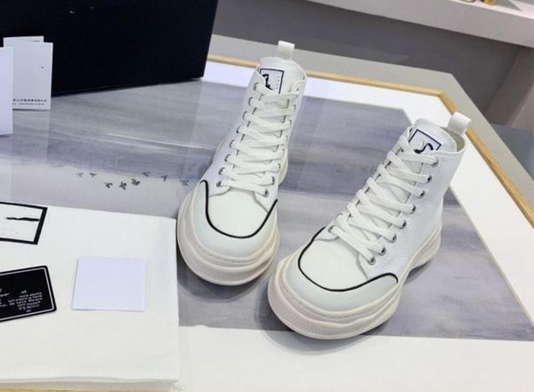 

new r luxury fashion paris thick-soled canvas shoes men's and women's casual three-layer combination boots shoes sports waterproo, Black