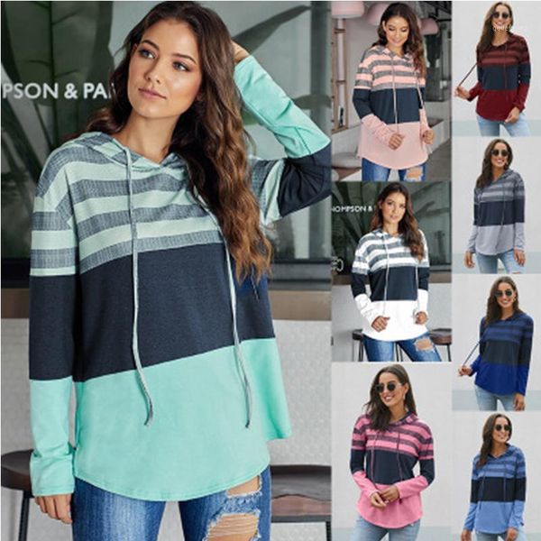 

women's hoodies & sweatshirts 2021 autumn winter faddish oversized for women long sleeve plaid hooded pullover hoodie feminine casual s, Black