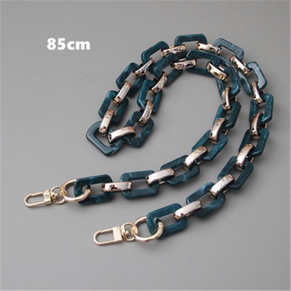 

acrylic handbag strap vintage shoulder bag clutch chain detachable belts women purse chain for plastic bag accessories, Black