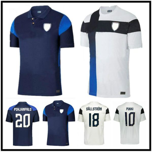 

2020 2021 finland soccer jersey national team forss pukki football jersey suomi jensen niskanen kauko football shirts uronen kamara uniform, Black