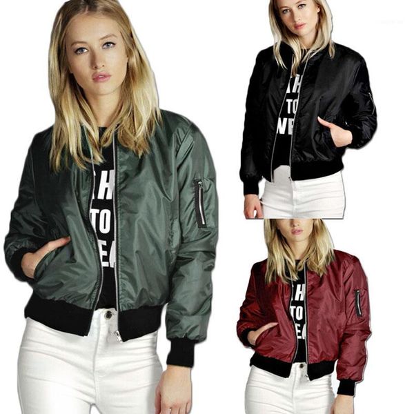 

running jackets 2021 windbreaker jacket women casual zipper up lady coats autumn outwear basic female outwear1, Black;red
